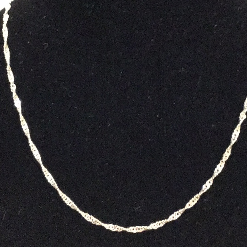 Sparkly Sterling Twisted Chain Link Necklace. - image 2